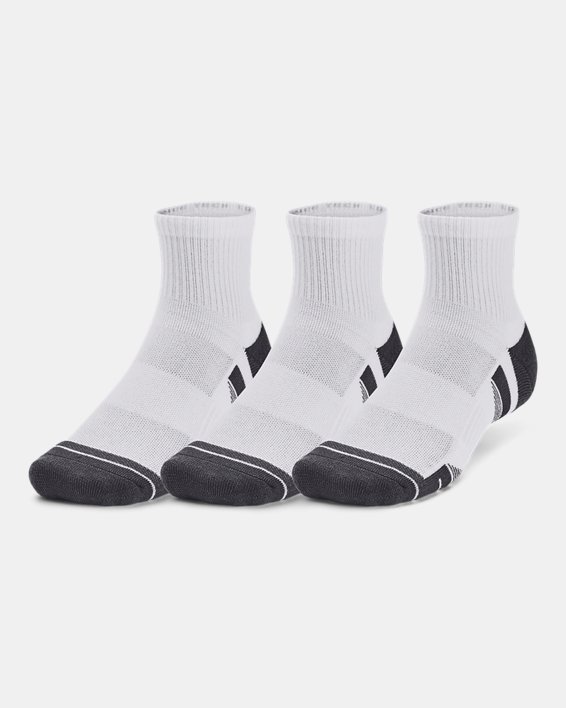 ถุงเท้าข้อสั้น UA Performance Tech ยูนิเซ็กส์ แพ็ก 3 คู่ in White image number 0